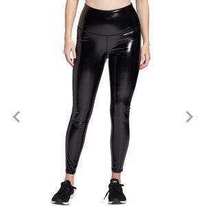 CALIA Women's Sculpt Patent Black Leggings